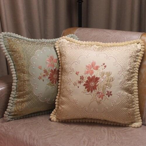 CURCYA Vintage Classic Cushion Cover 45x45cm Jacquard Embroidered Luxury Pillow Cushion Covers for Sofa without Pillow Core