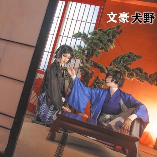Anime Bungo Stray Dogs Ryunosuke Akutagawa Dazai Osamu Nakajima Atsushi Cosplay Costume Halloween Kimono Clothes Set