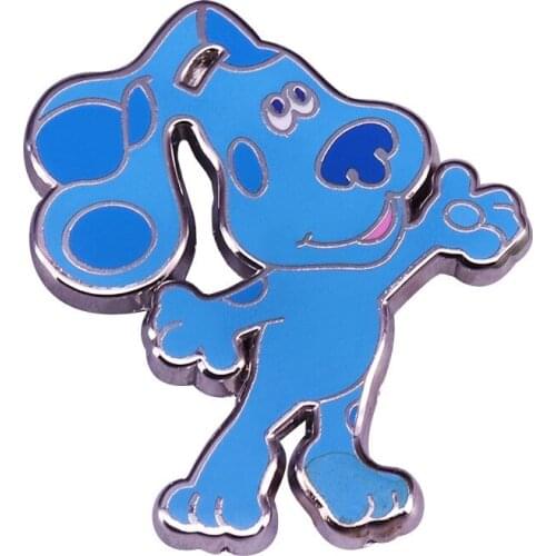HOSENG Blue Dalmatian 90s Retro Cartoon Comedy Animation Brooch Backpack Lapel Badge Alloy Jewelry Enamel Pin Gift HS_423