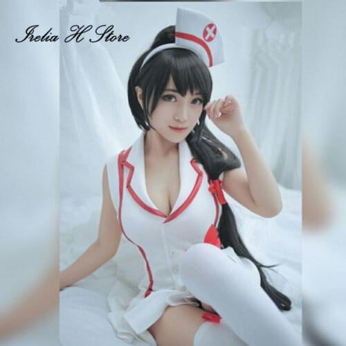 2018 Hot Game lol Fist of Shadow Nurse Akali Cosplay Costume Anime White Custom Made Uniform