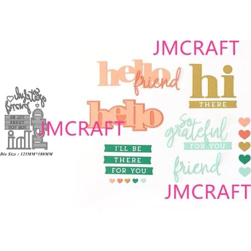 JMCRAFT 2021 New Greeting English Letter Metal Cutting Dies DIY Scrapbook Handmade Paper Craft Metal Steel Template Dies