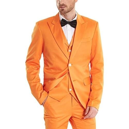Classic slim Groomsmen Peak Lapel Groom Tuxedos Men Suits Wedding/Prom Best Man Blazer ( Jacket+Pants+Tie+Vest) A235