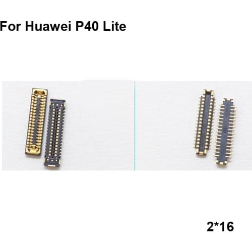 2pcs FPC connector For Huawei P40 Lite LCD display screen on Flex cable on mainboard motherboard For Huawei P 40 Lite