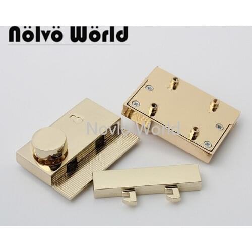 Nolvo World 2-10 pieces 53*38mm 4 colors metal press lock High-end press lock bag lock metal