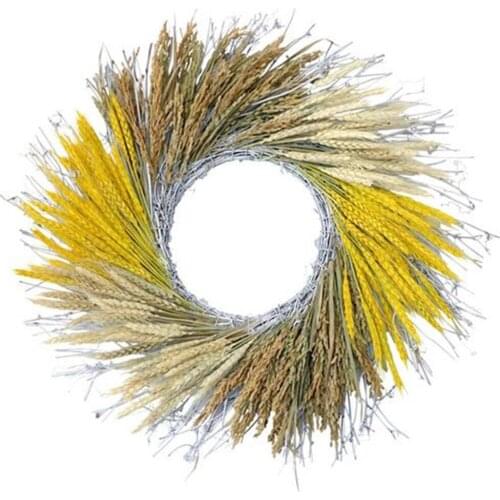 Fall Wreath Harvest Wheat Ears Wreath Front Door Wreath for Festival Celebration Front Door Wall Home Decor