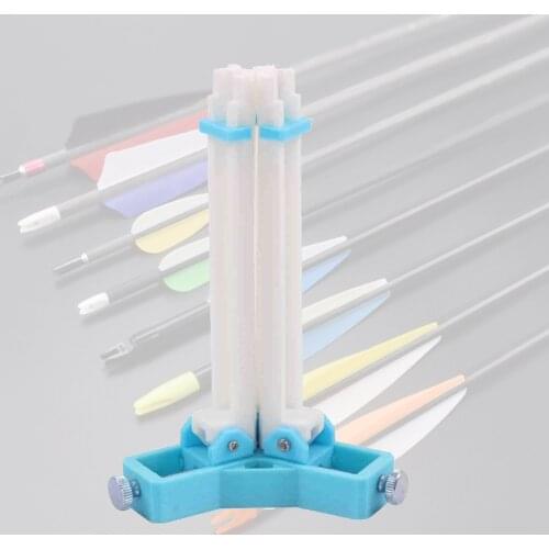 Bow Arrow Stick DIY Archery Alloy Adjustable Fletching Jig Stick Bonding Make Arrow Feather Adhere Tools