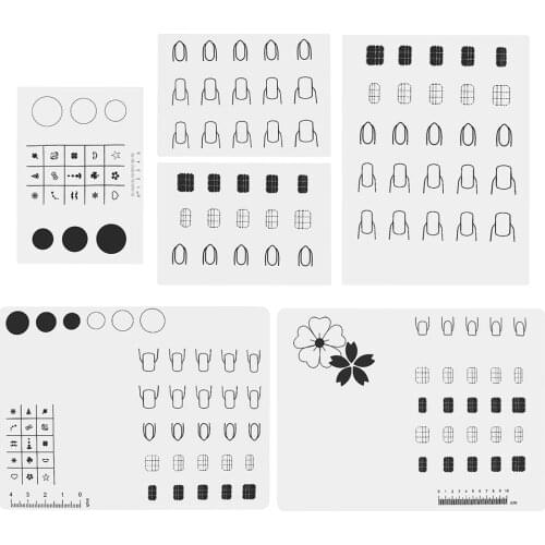 1Pcs Silica Gel Nail Polish Filling Plate Manicure Table Nail Form Tips Silicone Mat Nail Art Color Display Nails Accessoires