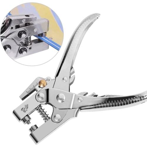 Eyelet Hole Punch Pliers Hole Puncher with 100pcs Eyelets Manual Puncher Press Tool Grommets Grommet Eyelet Hole Opening Tool