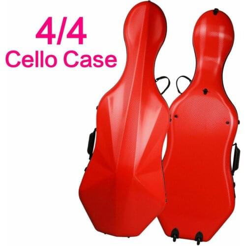 White Full Size Cello Case 4/4 Carbon Cello Hard Case Case Glare 4.2 kg