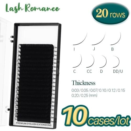 LASH ROMANCE Eyelashes classical eyelash3D Mink Lashes Individual Eyelash lot 20 Rows Faux Cils Maquillaje Tools for Beauty