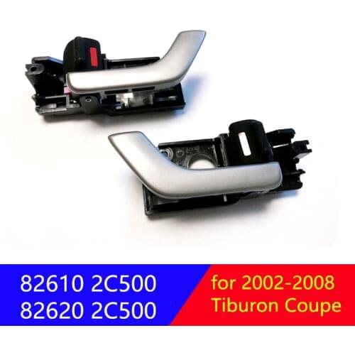 Genuine Silver Inside Door Handle Left right For Hyundai Tiburon Coupe 2003-2008 826102C500 826202C500 82610 2C500 82620 2C500