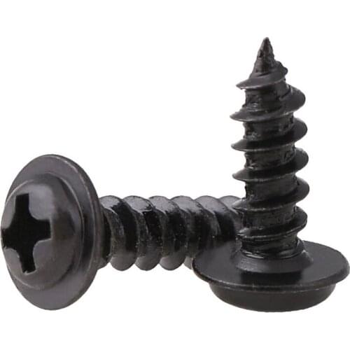 Black Cross Round Head Self Tapping Screw With Pad Pan Head Tapping Screws