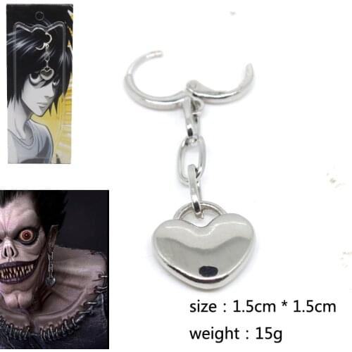 Japan Anime Death Note Ryuk Earring Cosplay 1:1 Prop Accessories Alloy Non-Mainstream Earrings Fashion Jewelry Collection Gift