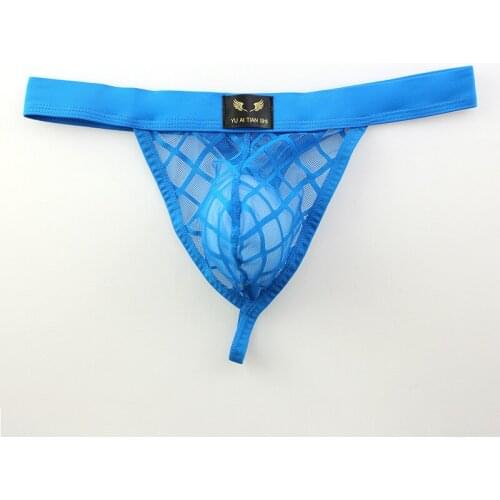 Mens Thongs Exotic Briefs Sexy G-String Tongs Mesh Solid Comfortable Bikini Underwear Bag Bulge Pouch Briefs T-back