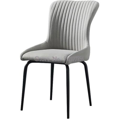 Modern Minimalist Technology Cloth Dining Chair Home Backrest Light Luxury Negotiation Chair Makeup Manicure Nordic Style Stool