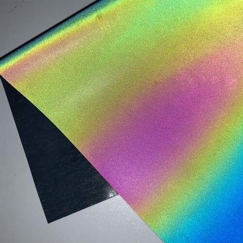 Reflective Rainbow Heat Transfe Vinyls Htv Clothes Iron On Transfer Vinyl Heat Press Easy Cut And Weed Diy Decor Films Washable