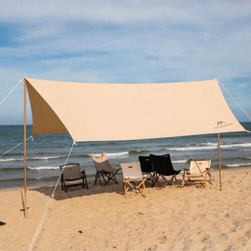 Outdoor sky curtain tent rain-proof sunscreen multi-person camping sunshade greenhouse cotton butterfly square sky curtain