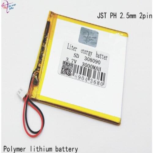 XHR-2P 2.54 3000mAh 3.7V in the special offer core lithium polymer battery 308090