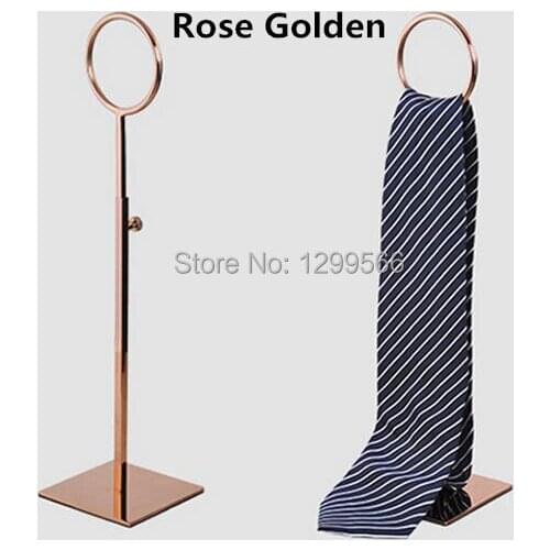 Wholesale 10pcs Ring-shape stainless steel Necktie display rack Wraps Shawl Scarf handbag display stand holder free shipping