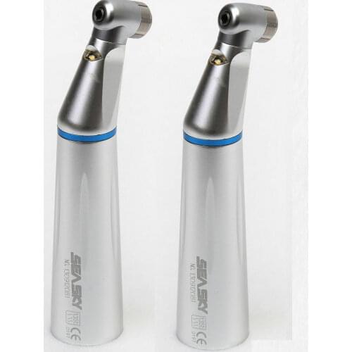 2PCS E-generator Dental LED Low Speed Contra Angle Handpiece fit KAVO Inner Water Spary Push Button Turbine