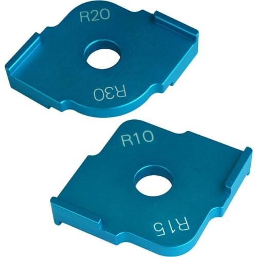 2pcs/Set Radius Quick-Jig Router Table Bits R10 R15 R20 R25 for Wood Panel Engraving Machine Trimmer Jig Corner Templates Kit