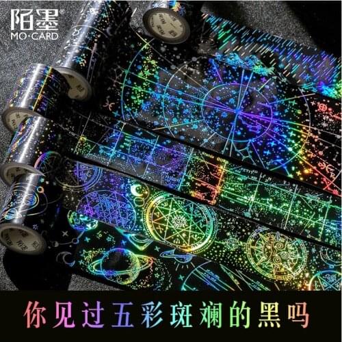 3m Wide Galaxy Starry Sky Painting Paper Washi Tape Decorative Adhesive Tape DIY Scrapbooking Sticker Label