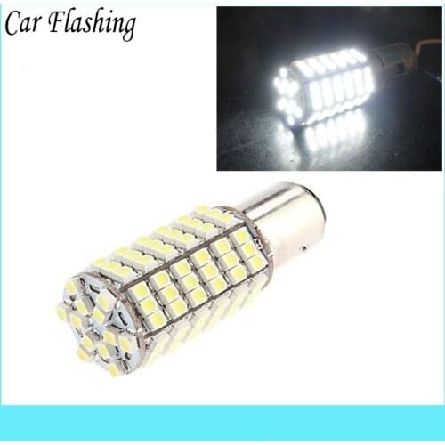 Car Flashing 1Pair 1156 1157 S25 P21 BAY15D 5W 120SMD Turn Signal Brake light stop parking lights Wedge lamp White Red Yellow
