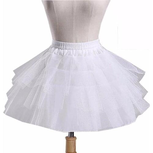 White Child Kid Petticoat Wedding Accessories Short Crinoline Petticoat Bridal Lady Girls Underskirt