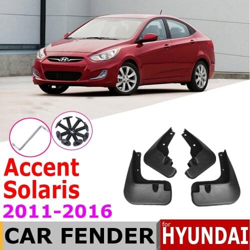 Car Mudflap For Hyundai Accent Solaris RB 2016~2011 Fender Mud Guard Flap Splash Flaps Mudguards Accessories 2015 2014 2013 2012