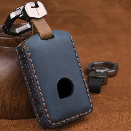 Genuine Leather Car Remote Key Cover Shell Case Holder Key Case Keychain For Volvo XC40 XC60 S90 XC90 V90 2017 2018 Car Styling