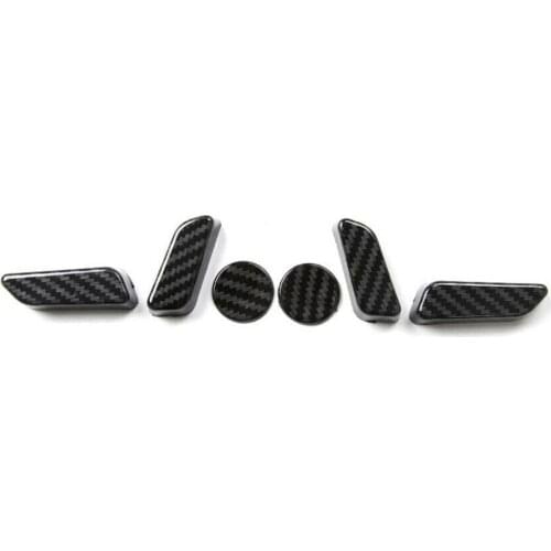 Carbon Fiber Car Seat Adjust Decoration Cover Trim For Tesla Model 3 18-19 Seat Adjustment Button Decoration Cover