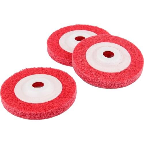DRELD 1Pc 100mm 4 Inch Fiber Polishing Wheel Buffing Pad Grinding Abrasive Disc for Dremel Rotary Tool 4 Grits 180/240/320