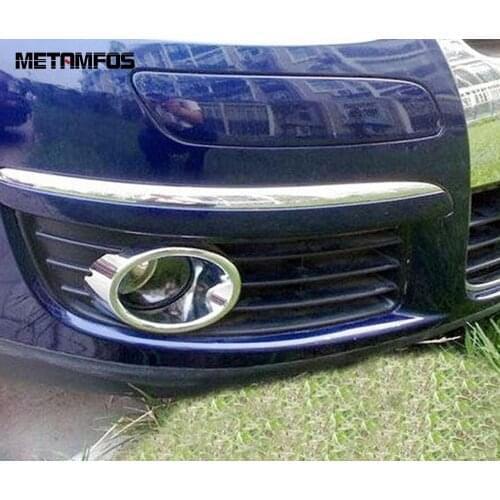 For Volkswagen Jetta MK5 2005-2009 2010 Chrome Front Fog Light Lamp Cover Trim Molding Protection Hood Accessories Car Styling