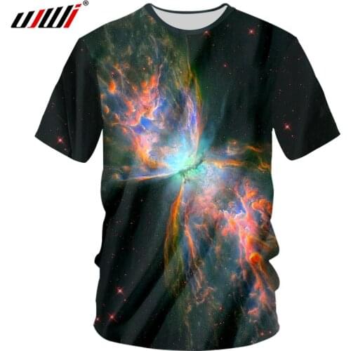 UJWI Galaxy Shirt Space Universe 3d Print T-shirt Men Short Sleeves Brand Clothing Hip Hop top Tees Summer Cool Clothes