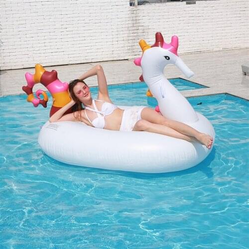 Giant Inflatable Horse Pool Float Fun Beach Float Swim Party Toys Pool Island Summer Pool Raft Lounge for Adults Kids