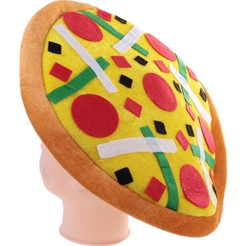 Bachelorette Adult Kid Pizza Shape Hat Christmas Carnival Birthday Hen Party Cap Costume Prop Wedding Party Hat Decoration Acces