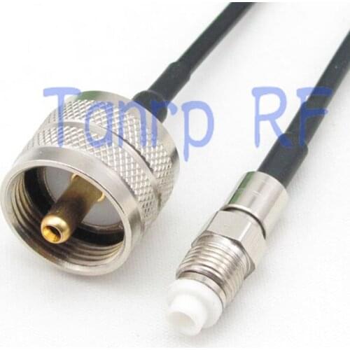5M Pigtail coaxial jumper cable RG174 extension cord UHF PL-259 male plug to FME female jack RF connector adapter