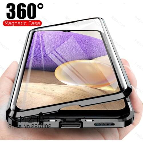 360 Full Protection Magnetic Case For Samsung A32 A52 A72 5G A12 2021 Samsun Galax A 32 52 72 12 Double-Sided Glass Cover Coque