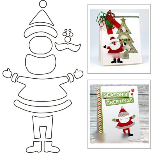 2021 New Christmas Santa Claus Metal Cutting Dies For DIY Craft Making Greeting Card and Album Paper Scrapbooking No Stamps Sets