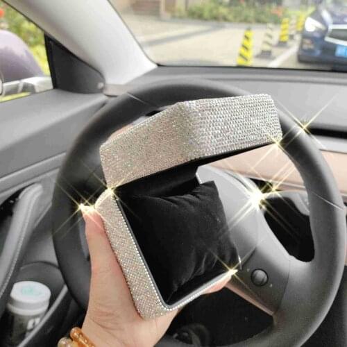 Cute Diamond Watch Gift Box Packaging PU Leather Watch Display Box Shiny Storage Box Bracelet Necklace Gift Box Packaging Box