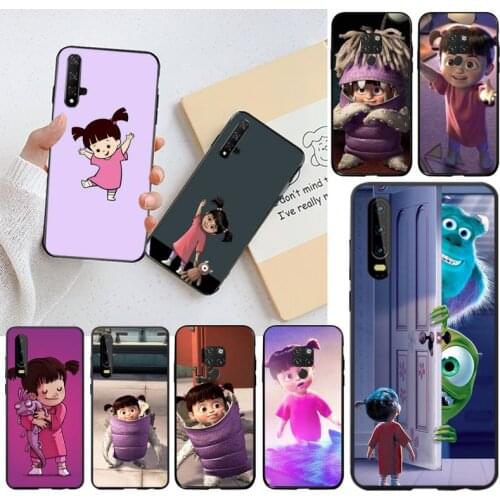 PENGHUWAN girl from monsters inc Soft Silicone Black Phone Case for Huawei P30 P20 lite Mate 20 Pro lite P Smart 2019 prime