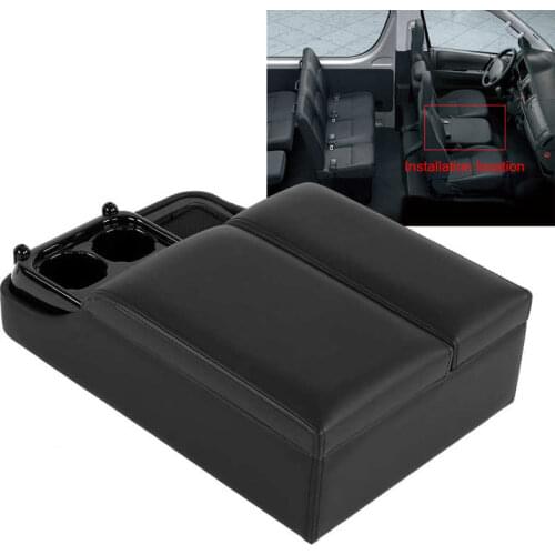 Central Console Armrest Storage Box 2 USB Port Wireless Charging Pad Fit for Toyota HIACE 300 Series 2019-ON