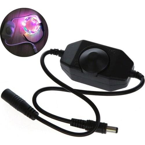 DC 12V 24V LED Dimmer Switch Brightness Adjust Controller for 3528 5050 5730 5630 Single Color Strip Light Black White