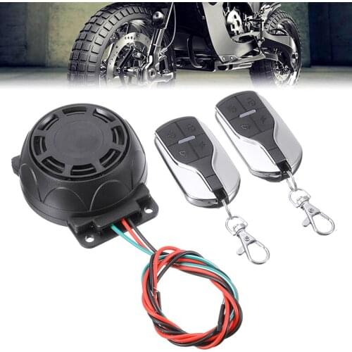 1set 9-16V Alarm Scooter Bike Motorcycle Alarm System Moto Security Speakers Anti-theft Security System 2pcs Remote Controls
