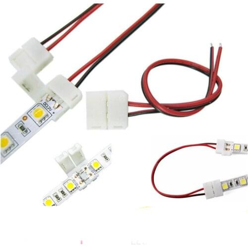 2p/3p/4p/5p Led Strip Connector Voor 8Mm 10Mm 12Mm 3528 5050 5630 Rgb Rgbw WS2812B Avoid welding cable connector parts