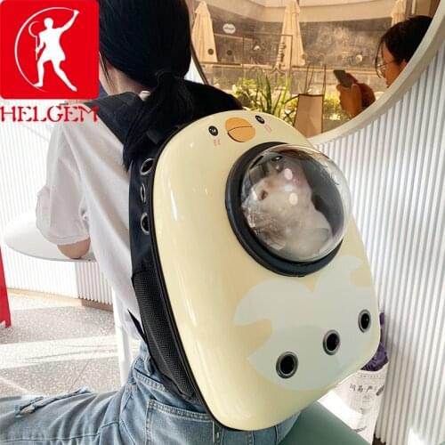 Large Capacity Pet Carrier Premium Canvas Space Capsule Kitten Cat Dog Carrier Backpack Outdoor Puppy Pet Travel Bag Breathable