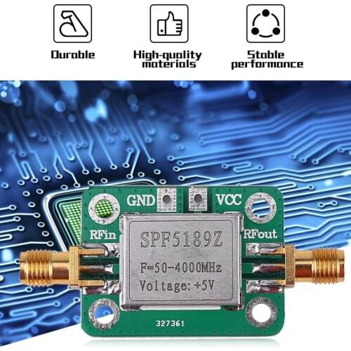 High Quality LNA 50-4000 MHz RF Low Noise Amplifier Signal Receiver SPF5189 NF = 0.6dB inm