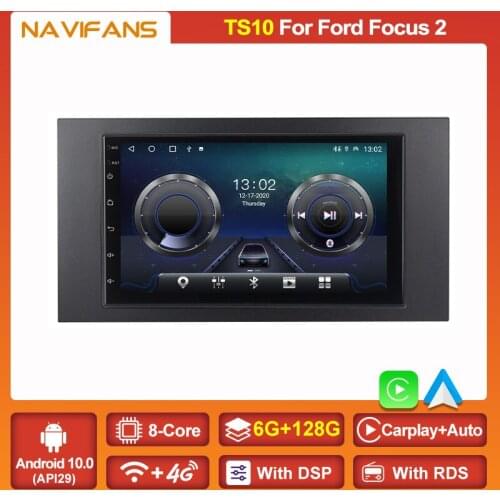 Android 10 Car Multimedia Player Carplay RDS For Ford Focus 2 3 mk2 Mondeo 4 Kuga Fiesta Transit Connect S-MAX C-MAX Auto Audio