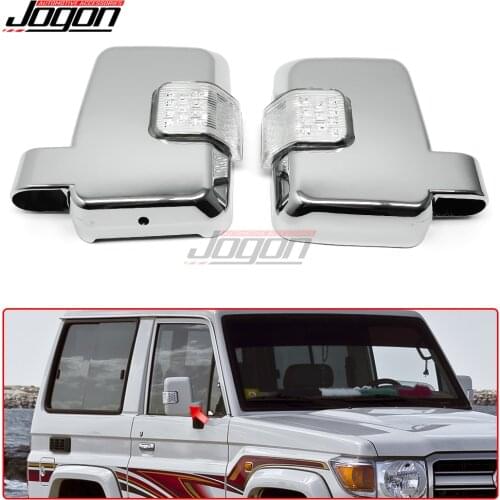 Car LED Replace Rearview Side Wing Mirror Cover For Toyota Land Cruiser FJ70 FJ76 FJ79 LC76 LC77