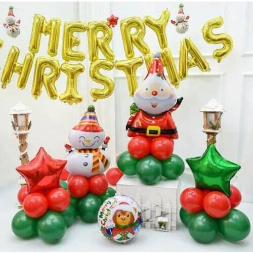 Large Christmas Foil Balloons Santa Claus Xmas Tree Elk Snowman Party Decoration Balloons Supplies Kid Globos